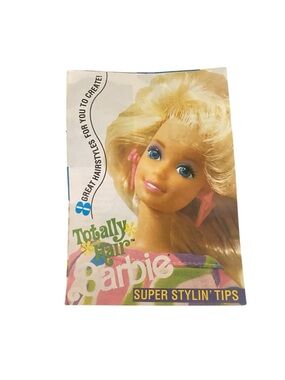 Mattel Barbie Totally Hair Super Stylin Tips Paper Booklet Vintage Collector 90s